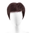 thumbnail image 1 of Lttoisl Perruque Courte pour Homme, Fibre Synthétique Respirante avec Base de Peau Fine Indétectable, Style Naturel Réaliste pour Jeunes et Personnes Âgées, Ajustement Confortable, Options Noir/brun, 1 of 8