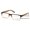 Brown, variant on V.W.E. Modern Rectangular Progressive Reader - Clear On Top Reading Glasses - AR Coating Z122 +3.00