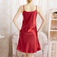 thumbnail image 4 of Nightgowns for Women Satin Chemise Nightie Sleep Plus Size Dresses for Women,Watermelon Red,4XL, 4 of 7