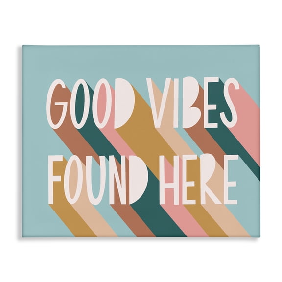 Stupell Industries Modern Good Vibes Found Here Color Pop Canvas Art, 20 x 16, by Amanda Houston
