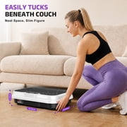 Evitormill Vibration Plate Exercise Machine Whole Body Workout Vibration Fitness Platform with LCD Display, White