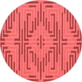 thumbnail image 1 of Ahgly Company Indoor Round Abstract Red Contemporary Area Rugs, 8' Round, 1 of 4