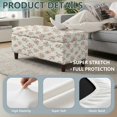 thumbnail image 5 of FOR U DESIGNS Flower Stripe Print Ottoman Cover Washable Storage Bench Slipcover Stretch Storage Bench Cover Folding Footrest Stool Slipcover Footstool Protector with Elastic Band, 5 of 7