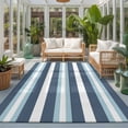thumbnail image 2 of Large Area Rugs 6'x9', Blue Striped Carpet Runner Indoor Outdoor Rugs Home Decor Aesthetic, Modern Gradient Abstract Lines Aesthetic Non Slip Mats Washable Accent Rug for Living Room Bedroom, 2 of 8