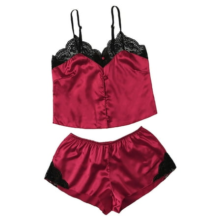 

BELLZELY Womens Pajamas Plus Size Clearance Women Lingerie Corset Lace Free Wire Racy Muslin Sleepwear Underwear Tops+Briefs