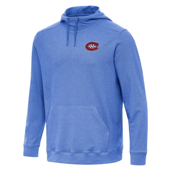 Men's Antigua Heather Royal Montreal Canadiens Cloud Pullover Hoodie