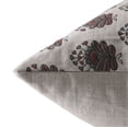 thumbnail image 4 of Fabdivine Block Print Throw Pillow Cover, 16x16 Inch Pure Linen Handmade Cushion Cover, Floral Print Boho Design Brown Pillow Cover for Sofa and Couch, 4 of 5
