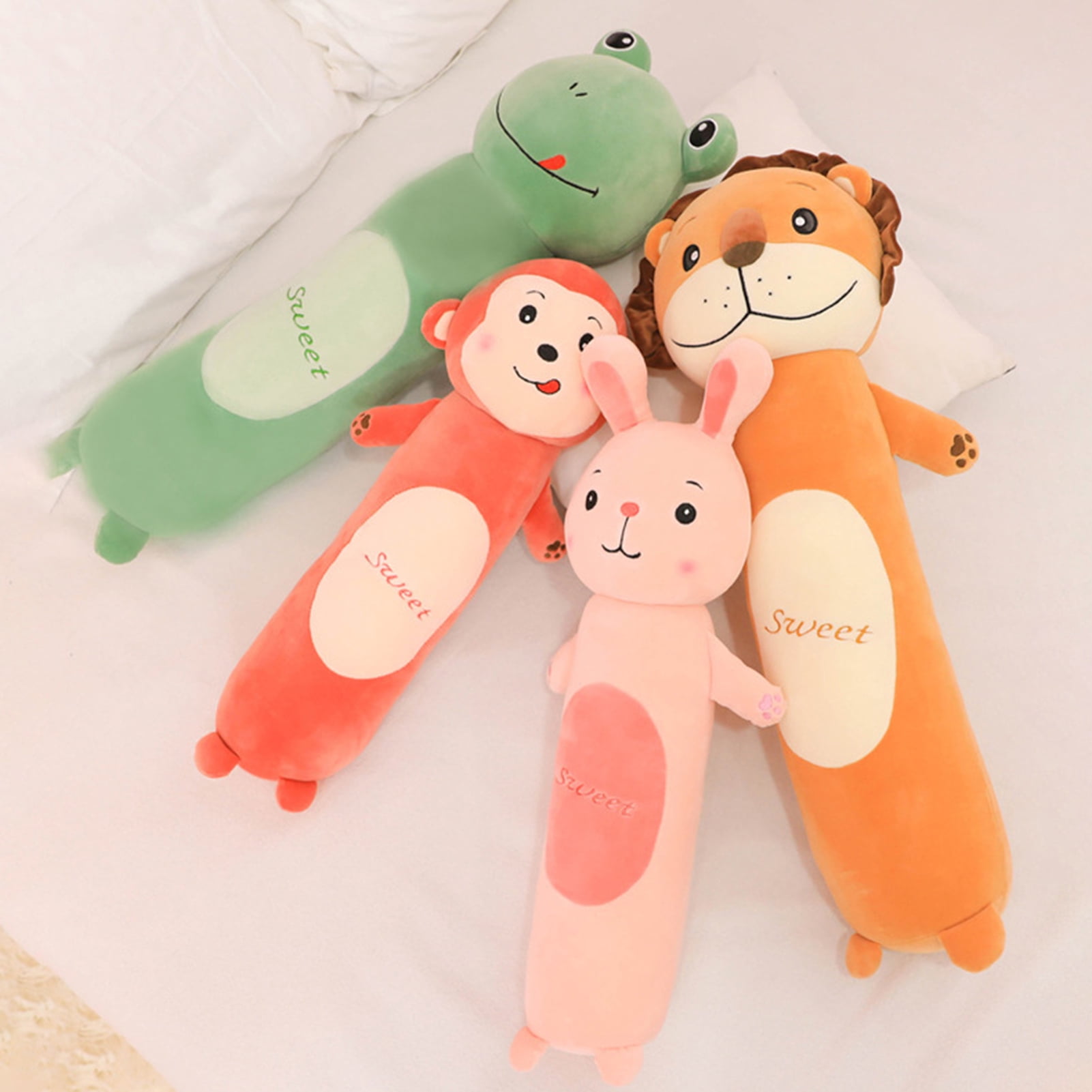 YIFAEUX Monkey Rabbit Plush Toy Soft Stuffed Animal Cat Lion Sofa Throw Pillow Cushion Plush Pillow Support Gifts for Children