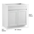 thumbnail image 4 of KFFKFF Unassembled Drawer Base Cabinet in White Shaker Style, Dimensions 36" W x 24" D x 34.5" H, Comes with Soft-Close Doors and Adjustable Shelf, Ideal for Home Office, 36-Inch Model with Drawer, 4 of 9