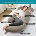 thumbnail image 2 of Almohada de embarazo Sasttie, ropa de cama refrescante para todo el cuerpo, en forma de U, 2 of 7