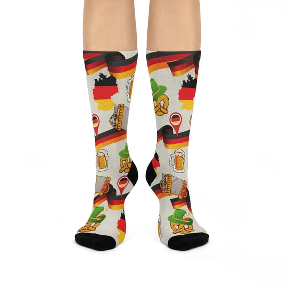 Sprechen Sie Deutsch Socks Unisex Stretchy Crew | Pretzel Beer | 1 Pair, 1 Size