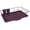 Eggplant, variant on Metal, Plasic 3 Piece Dish Drainer Rack Set with Drying Board and Utensil Holder, 17" x 12" x 5", Beige