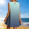 thumbnail image 3 of Sundresses for Women Summer Floral Boho Gradient Color Dress Beach Cover Ups Tank Dress with Pockets Vacation Outfits, 3 of 6