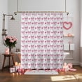 thumbnail image 4 of Valentine's Day Shower Curtain Pink Bow Bathroom Curtains with Hooks, Waterproof Fabric Sweet Love Heart Bath Shower Curtains Set for Bathroom Bathtubs Valentines Decor 72x72 Inch, 4 of 9