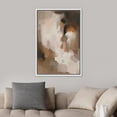 thumbnail image 3 of PixonSign Framed Wall Art Pastel Grunge Watercolor Brown Abstract Artwork Colorful Oil Paintings Modern Canvas Prints Minimalism Contemporary Nordic Decorative for Rooms - 24"x36" White, 3 of 5