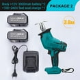 thumbnail image 2 of Cordless Electric Saw Reciprocating Saw Battery Tool Metal Wood Cutting Machine Tool Variable Speed For 18V Battery, 2 of 7