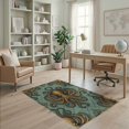 thumbnail image 2 of ODIKA Octopus Aged Koi Navigation Cartography Cephalopod Route Ocean for Dorm Room, Small Living Apartment, Stain Resistant Low Profile, 2 of 7