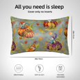 thumbnail image 4 of KLL Gnomes With Pumpkins Pattern Silk Pillowcase for Hair and Skin Standard Size 20"X 30" Soft Breathable Pillow Covers for Sleeping, 4 of 6