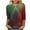 Red, variant on Aboser Womens Funny Christmas Shirts 3/4 Sleeve Party Holiday Tops Trendy Red and Green Print Blouse Plus Size Loose Crewneck T-Shirt 2026