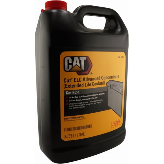 CAT 542-6493 (5426493) ELC Advanced Extended Life Coolant Concentrate – 1 Gallon Bottle – Genuine EC-1 Coolant, Dilute with Ion-Free Water, Contains Bittering Agent