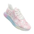 thumbnail image 4 of Psesaysky Pink Footprint Sneakers for Girl Students Ladies Breathable Comfortable Sneakers Walking Shoes Shock-Absorbing Thick-Soled Sports Shoes for Teenagers, 4 of 7