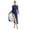 Navy Blue, variant on TiaoBug Women Lyrical Contemporary Dance Costumes Rhinestones Long Sleeve Mesh Tulle Flowy Long Dress Navy Blue S