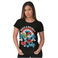 thumbnail image 4 of Retro Smurfs Cartoon 4th of July Women's T Shirt Ladies Tee Brisco Brands S, 4 of 5