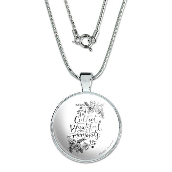 Collect Beautiful Moments Sketch 1" Pendant with Sterling Silver Plated Chain