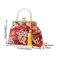 thumbnail image 7 of Jiibva Retro Shoulder Chain Messenger Clutch Chinese Style Embroidered Jacquard Women's Evening Bags, 7 of 7