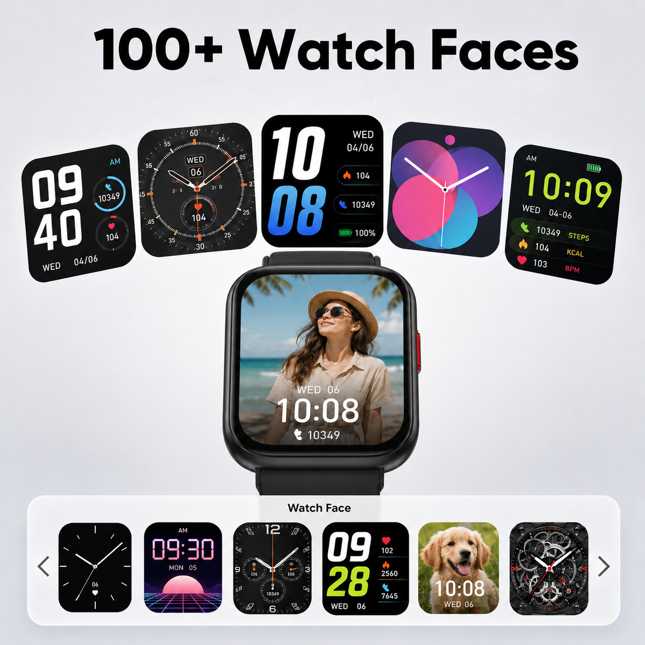 Btootos Smart Watch 1.96-inch HD Fitness Tracker, Black photo 8