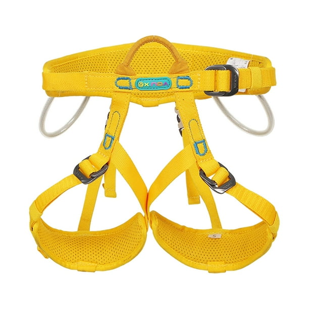 Arnés de seguridad de protección contra caídas con cinturón extraíble, anillos en D laterales y acolchado , tratamiento engrosado Amarillo