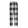 thumbnail image 6 of Dwelliawo Plaid Pants for Men Christmas Baggy Pajama Pants Buffalo Plaid Comfy Lounge Pj Pants Cute Checkered Drawstring Sleep Sweatpants Black 3XL, 6 of 6