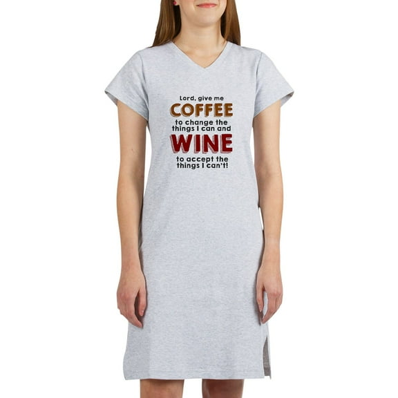CafePress - Coffee And Wine - Women's Nightshirt