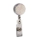 thumbnail image 1 of Carrete para portatarjetas, 1 Uds. Portatarjetas de identificación de Metal con clips para cinturón, carcasa totalmente de Metal con superficie de cristal decorativa, 1 of 5