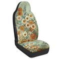 thumbnail image 2 of CHAQLIN Retro Daisy Pattern Car Front Seat Cover Set Polyester Washable Easy to Install Front Car Seat Covers for Interior Accessories, 2 of 11