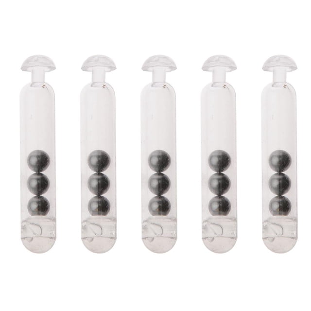 koolsoo 10pc Plastic Worm Jig Fishing Lure Rattle Balls Insert Sound Attract Tubes