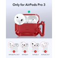 thumbnail image 2 of Funda para dispositivo electrónico portátil ESR AirPods Pro 3, color rojo, 2 of 9