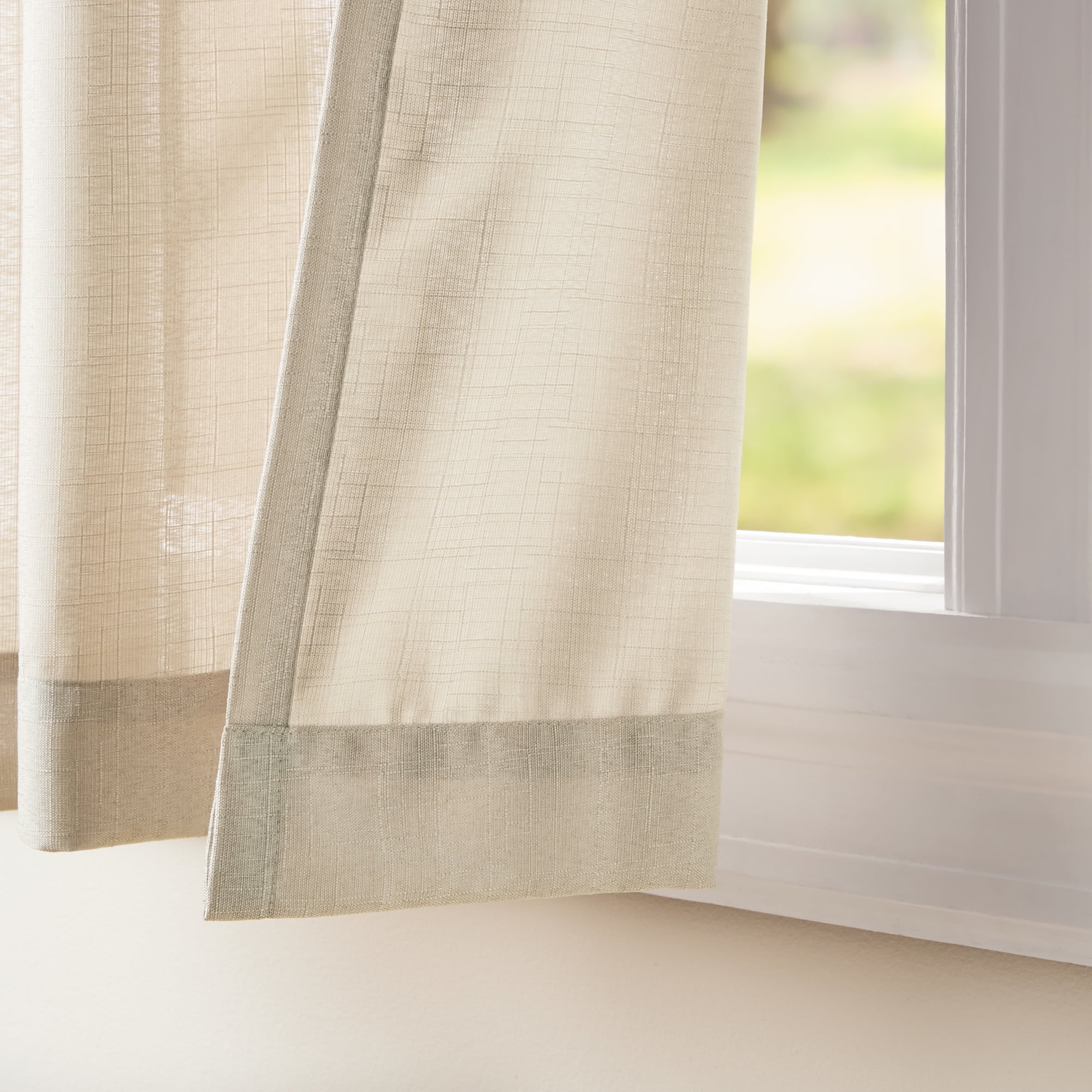 Exclusive Home Loha Linen Grommet Top Curtain Panel Pair, 54"x63", Vintage Linen