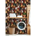 thumbnail image 4 of Farmhouse Peel and Stick Wallpaper Colorful Rooster Rustic Farmhouse Style Dark Wall Mural 17.7in x 9.8ft Self Adhesive Removable Wall Paper Renter Friendly Wallpaper for Nursery Bedroom Cabinets, 4 of 8