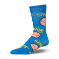 thumbnail image 3 of Crazy Socks – Spam Unisex Crew Socks Large – Colorful Food Graphic, Comfortable Daily Wear, Fun, 3 of 4