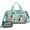 Green Boston Terrier, variant on Women Men Gym Bag,Dachshund Footprint Small Duffle Bag Spend the Night Bags for Women with Shoes Compartment Washbag,Detachable Shoulder Strap,19.7x8.3x11 Inches