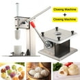 thumbnail image 2 of ECUTEE Baozi Maker Manual Steam Bun Dumpling Maker with 3 Pieces of Mold Stainless Steel Chinese Bao Making Mold Silver, 2 of 10