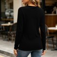 thumbnail image 6 of Kychelot Plus Size Tops for Women Long Sleeve Crew Neck Side Button Knitted Tops Fitted Trendy Tunic Tops, 6 of 8