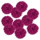 thumbnail image 1 of Uxcell 6" Pompones de Papel Duraderos para Decoración de Fiestas de Boda Fucsia 10 Paquete, 1 of 6
