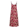 thumbnail image 4 of Generic Women's Summer Maxi Dress Casual V-Neck Sleeveless Bohemian Spaghetti Strap Floral Long Maxi Dress, 4 of 4