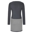 thumbnail image 5 of Houndstooth Dress for Women Stylish Long Sleeve V Neck Dress Ideal for Business Casual Outfits and Work Attire, 5 of 5