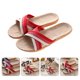 thumbnail image 4 of 1 par de zapatillas antideslizantes para interiores para interiores zapatillas de lino creativo bohemia zapatillas rojas, 4 of 5