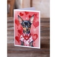thumbnail image 2 of Miniature Pinscher My Valentine Greeting Cards Pack of 8 7 in x 5 in, 2 of 3