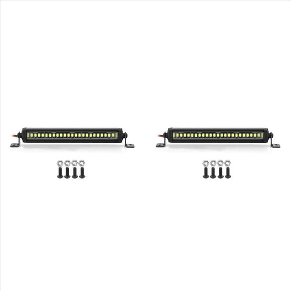 2X Lámpara de Techo de Coche RC 24 36 Barra de Luces LED para 1/10 RC Crawler Axial SCX10 90046/47 SCX24 D90 TRX4 Body, C