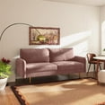 thumbnail image 2 of Pemberly Row Contemporary 70" Upholstered Velvet Sofa in Pink, 2 of 8